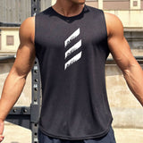 Summer men's pullover round neck top sleeveless vest speed dry