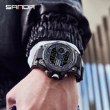 SANDA Multi-Function Sport Digital Watch  Dual Display