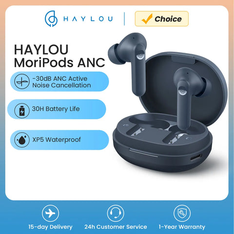 HAYLOU MoriPods ANC TWS Wireless Headphones Bluetooth 5.2