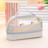 Kawaii Pencil Case Double Layer Large Capacity