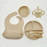 Children's Dishes Set Baby Silicone 6/8-piece Tableware Set