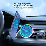 Essager RGB Magnetic Car Phone Holder Qi 15W Wireless Charger