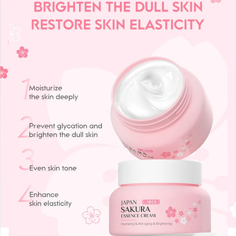 2pcs LAIKOU Japan Sakura Essence Face Cream Cherry Blossom Facial Cream