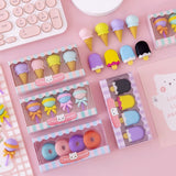 8Pcs Simulation Dessert Burger Eraser Children