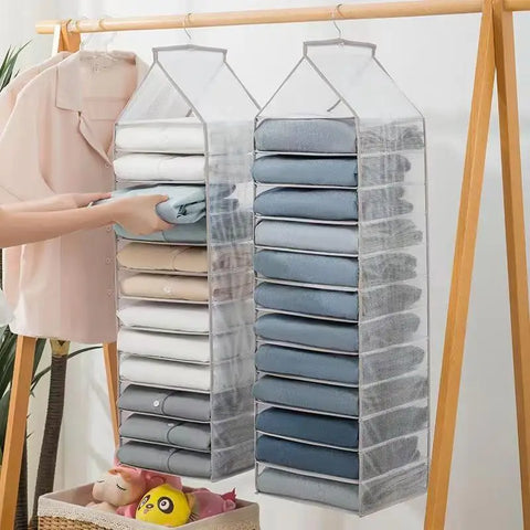 1pc Wardrobe Hanging Storage Bag Cabinet Organizer