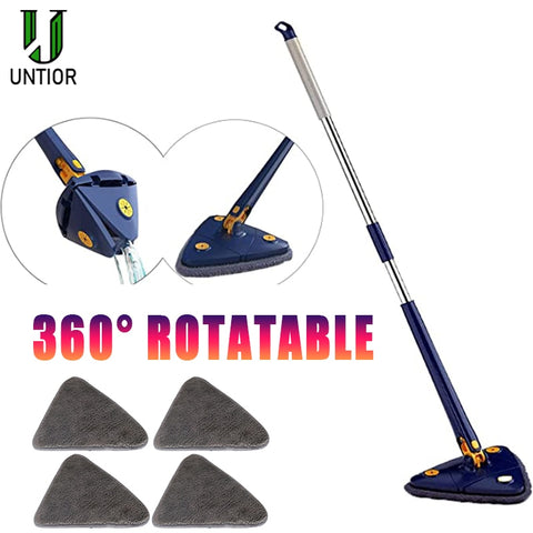 Telescopic Triangle Mop 360° Rotatable Spin Cleaning Mop