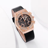 5pcs Set Watches Women Leather Band