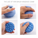 Silicone Shampoo Brush Head Scalp Massage Comb Hair