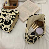 Pink Leopard Print Women Cosmetic Bag