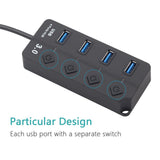 HUB USB 3.0 USB Splitter 2.0 4-in-1 USB Adapter Multi-Port