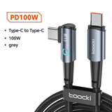 Toocki USB Type C to Type C Cable 90 Degree Angle