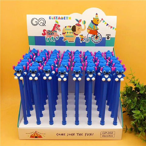 Disney 48 Pcs/lot Cartoon Stitch Gel Pen Cute 0.5 mm