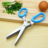 Multifunctional Muti Layers Stainless Steel Knives Kitchen Scissors