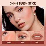 O.TWO.O Lipstick Blush Stick 3-in-1 Eyes Cheek and Lip