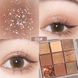 Eyeshadow Palette 9 Color Matte Glitter Long-lasting Waterproof