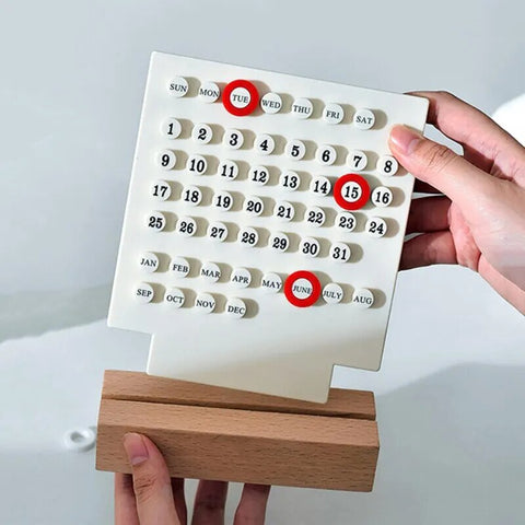 Acrylic Wooden Base Handmade DIY Calendar Office