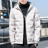 Solid Stand Collar Male Windbreak Cotton Padded Down Jacket