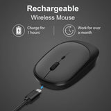 Congdi Wireless Mouse Rechargeable Mouse Gamer Dual Modes Bluetooth-compatible 2.4G