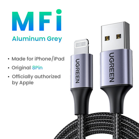 UGREEN MFi USB Lightning Cable for iPhone 2.4A Fast Charging