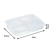 1pc Transparent Four Grid Refrigerator Large Capacity Storage Box