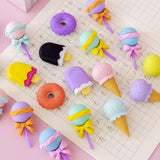 8Pcs Simulation Dessert Burger Eraser Children