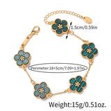 Fashion Summer Sweet Colorful Five Leaves Flower Bracelets