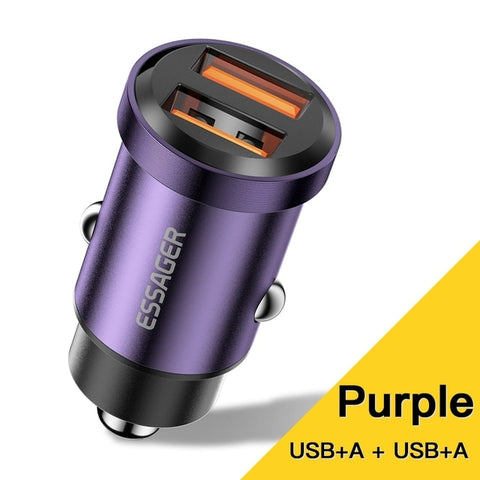 Essager 30W 5A QC PD 3.0 SCP USB Car Charger Quick Charge