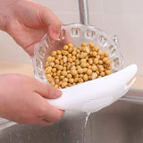 1PC Rice Sieve Spoon Kitchen Drain Colander With Handles Rice Bowl Strainer