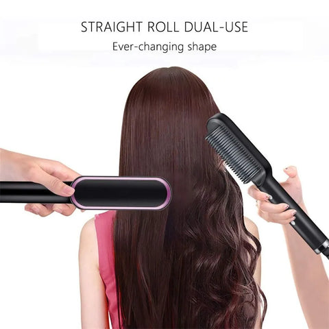 Hair Straightener Professional Quick Heated Electric Hot Comb Hair