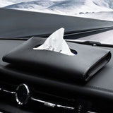 PU Leather Car Sun Visor Hanging Tissue Box