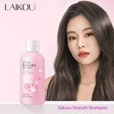 LAIKOU Sakura Shampoo Repair Damaged Hair Moisturizing Nourishing Anti Dandruff Oil Control