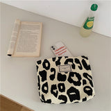 Pink Leopard Print Women Cosmetic Bag