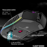 BM600 Rechargeable Gaming Mouse USB 2.4G Wireless RGB Light