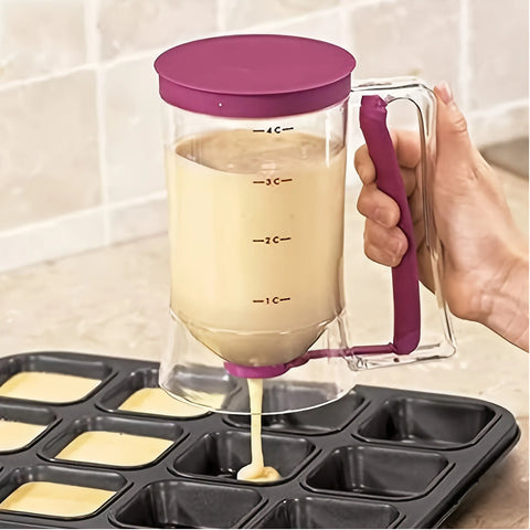 1 Pc Pancake Cupcake Batter Dispenser, Collapsible Batter For Cupcakes, Waffles, Muffin