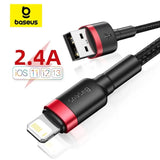 Baseus USB Cable for iPhone 14 13 Pro Max Fast Charging USB Cable for iPhone 12 Mini Pro Max Data USB 2.4A Cable