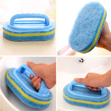 Kitchen Sponge Wipe with Handle Cleaning Brush