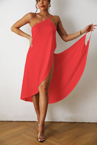 Women Beach Slip Midi Summer One Piece Dress