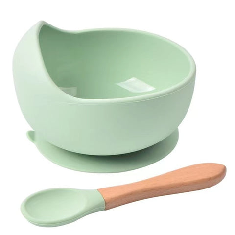 2PCS/Set Silicone Baby Feeding Bowl Tableware for Kids