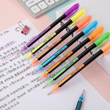 ZUIXUA 12Pcs Metallic Glitter Highlighter Pastel Pens