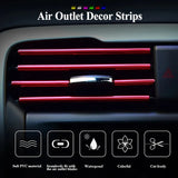 10Pcs 20cm Car Air Conditioner Outlet Decorative U Shape Moulding Trim Decor Strips