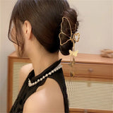 Large Hollow Out Butterfly Metal Hair Claw