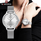 NAVIFORCE Mesh Steel Band Women Watches