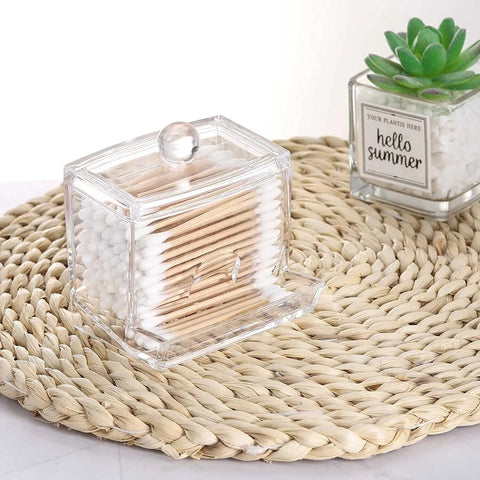 Cotton Swab Ball Storage Box With Lid Large Capacity