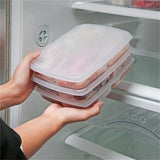 1pc Transparent Four Grid Refrigerator Large Capacity Storage Box