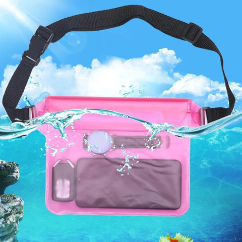 3 Layers High Waterproof Sealing Swimming Bag Large Size Transparent