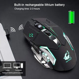 Gaming Mouse Wireless Rechargeable Optical Mice Silent Click