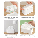 Baby Wet Wipe Heater Warmer with LED Display Wet Towel Dispenser Portable