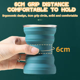 Portable Silicone Foldable Cup With Lanyard Heat Resistant