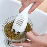 1PC Rice Sieve Spoon Kitchen Drain Colander With Handles Rice Bowl Strainer