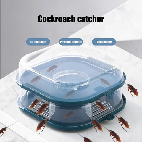 Cockroach Trap Box Cockroach Insect Cockroach Catcher Cockroach Killer Reusable Household Traps Pesticides for Kitchen Garden